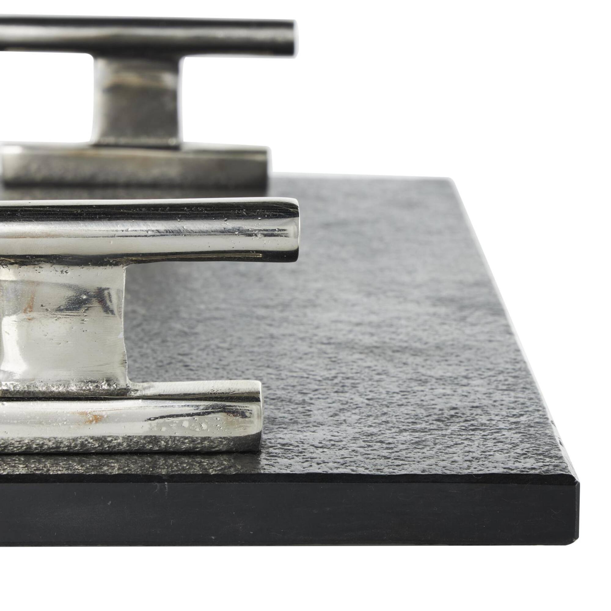 Black Marble Textured Decorative Tray Set